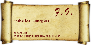 Fekete Imogén névjegykártya